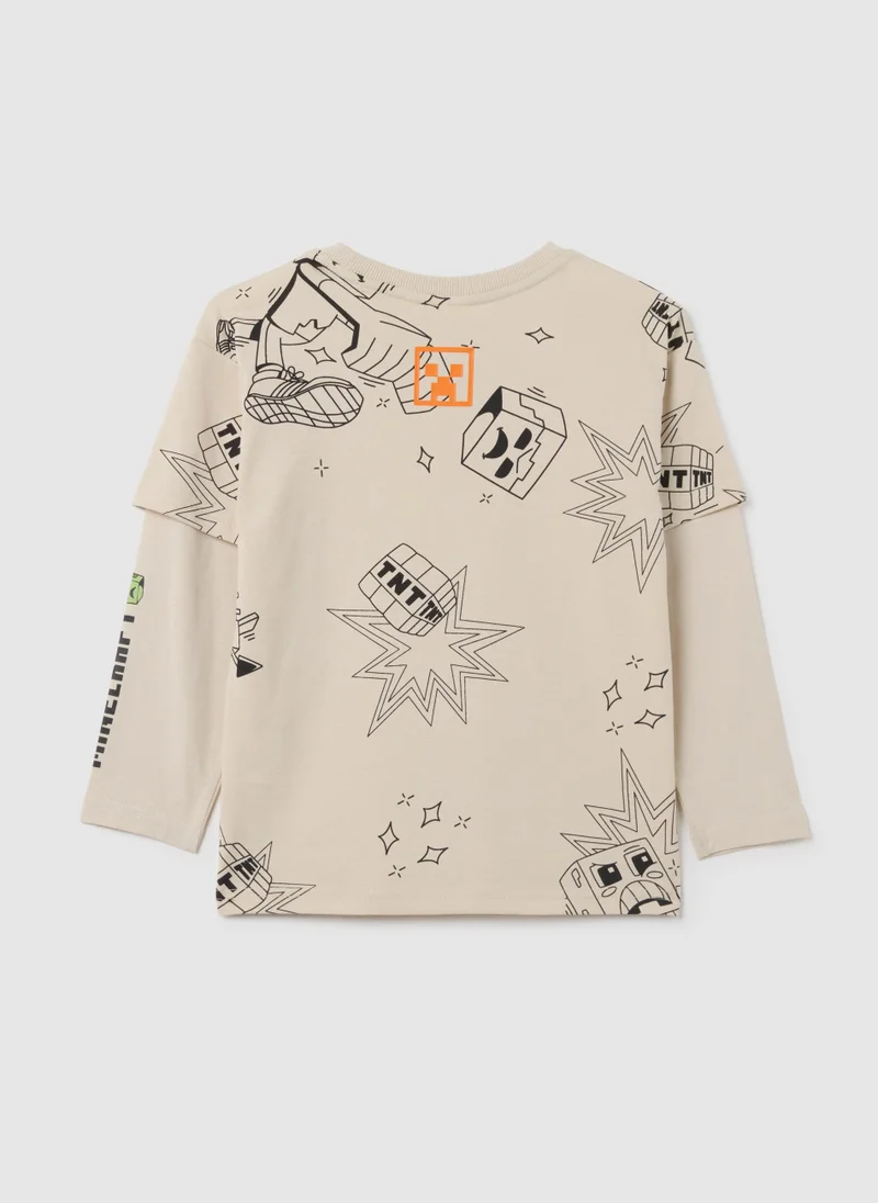 Ovs OVS Children'S Beige Pure Cotton Sweater With Print